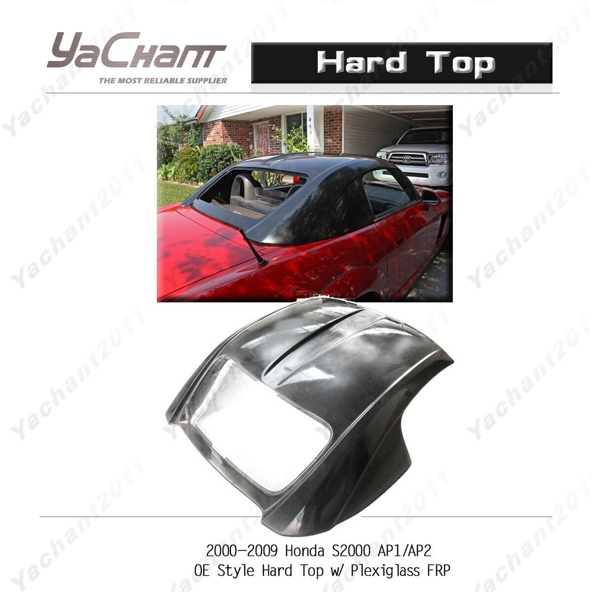 FRP Auto Kit For 00-09 Honda S2000 AP1/AP2 OE Style HardTop w/ Plexiglass