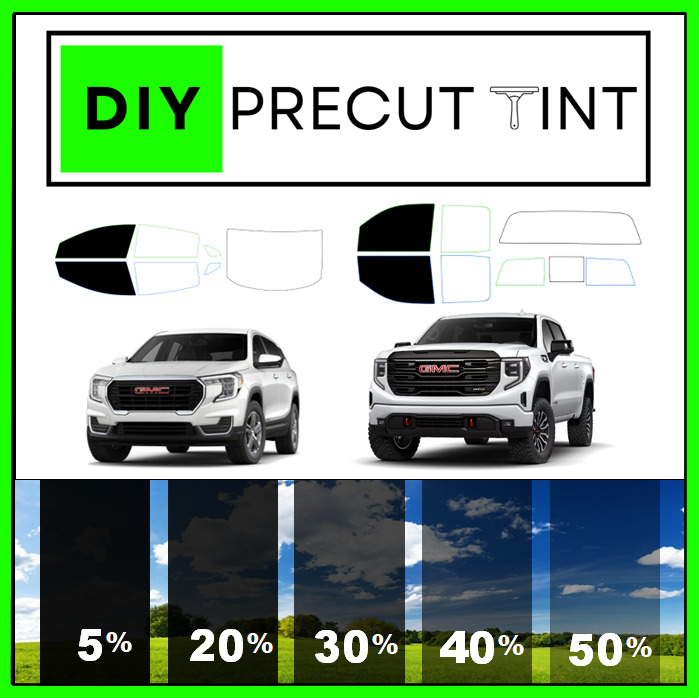 DIY PreCut Premium Ceramic Window Tint Fits ANY GMC Vehicle 2000-2024 FRONT TWO