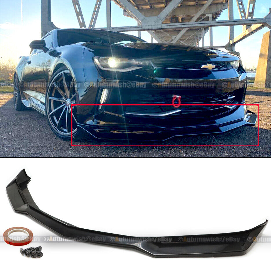 For 16-18 Chevy Camaro LT RS Unpainted ZL1 Style 1PC Front Bumper Lip Spoiler