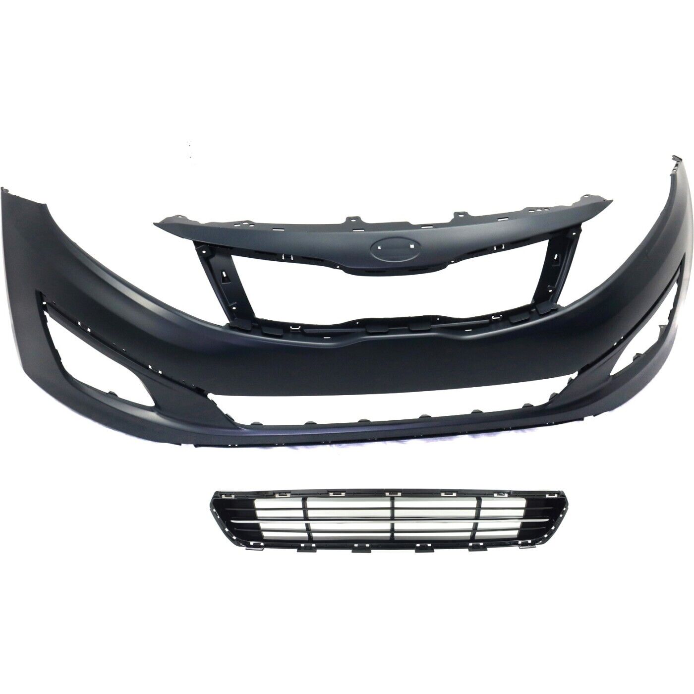 Bumper Cover and Grille Kit For 2014-2015 Kia Optima Front USA Built Primed