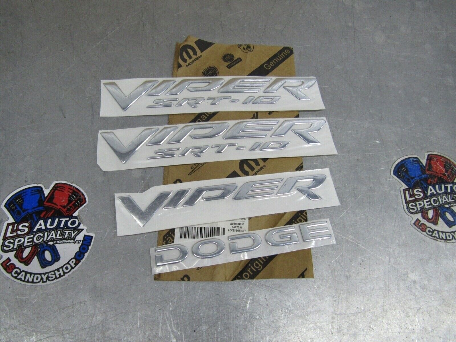 2003-2010 Dodge Viper SRT10 hood & bumper emblem set 4 pc ALL COLOR OE NEW RARE