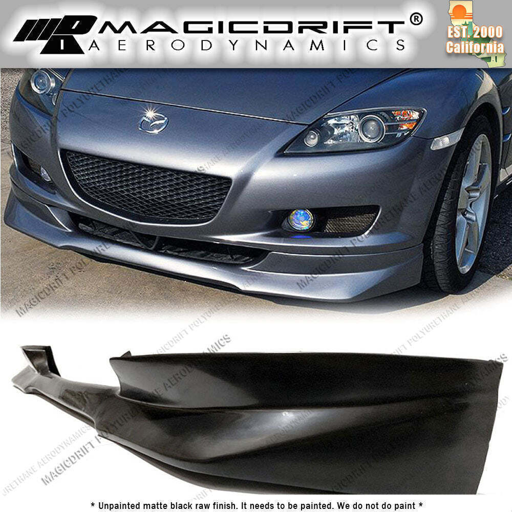 For 04-08 Mazda RX8 SE3P RE Style Front Bumper Chin Spoiler Lip Urethane