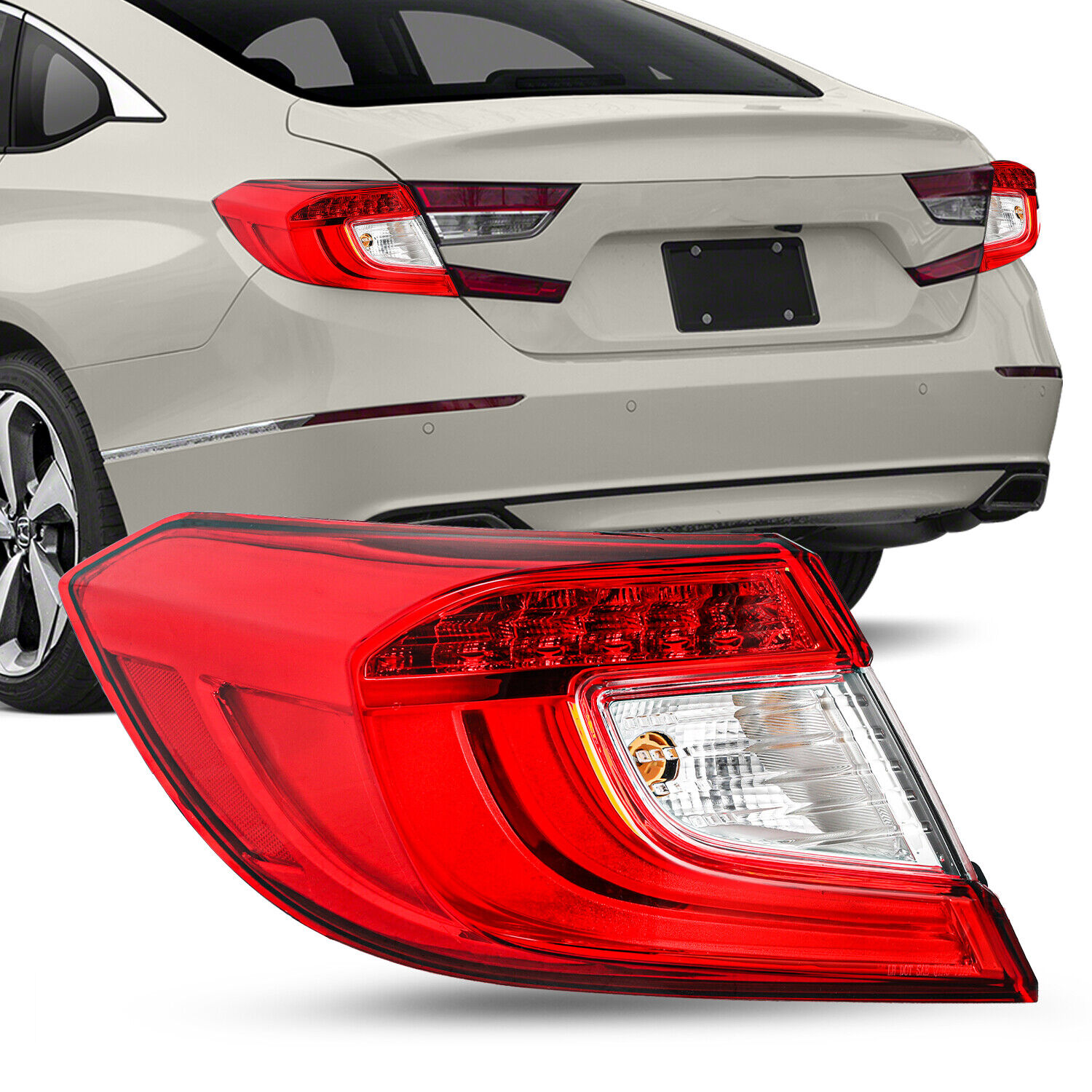 For 2018-2022 Honda Accord OE Style Outer Driver Side Tail Light