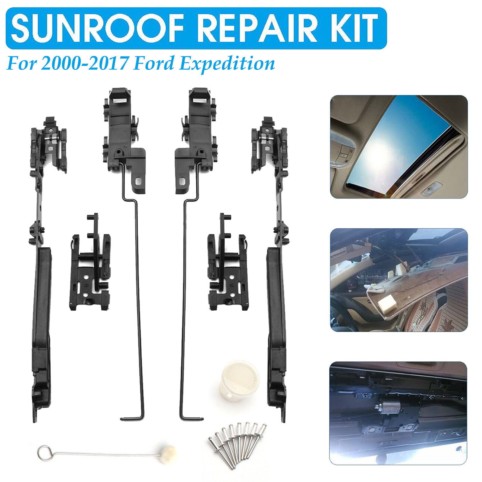 Sunroof Track Repair Kit for 2000-2016 Ford F150 F250 F350 Pickup Expedition OEM