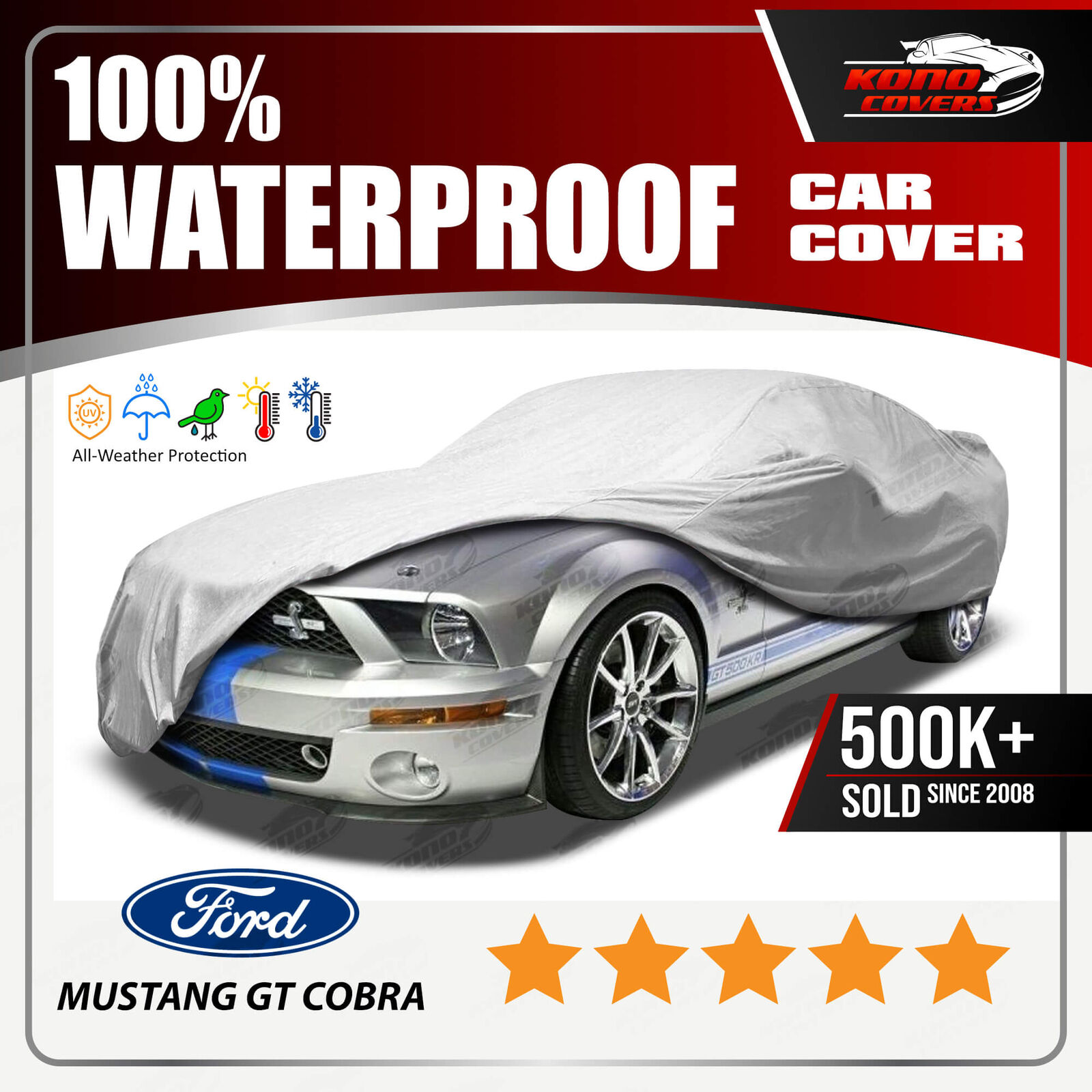 Ford Mustang Convertible Gt Cobra 6 Layer Car Cover 2004 2005 2006 2007 2008