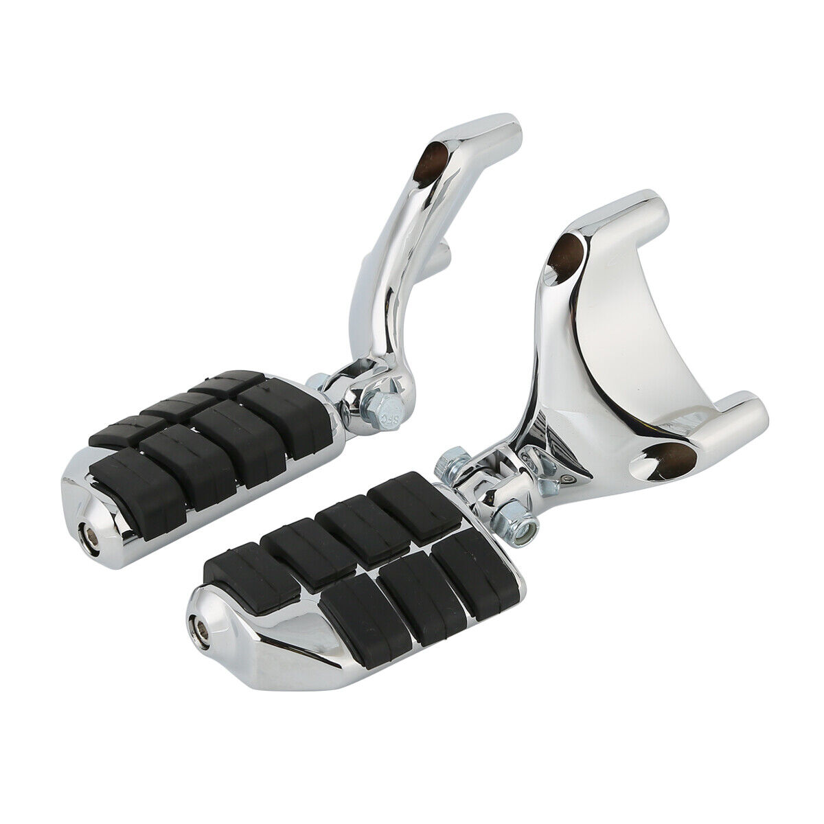 Chrome Passenger Footpegs W/ Mount Bracket Fit For Harley Sportster XL883 04-13