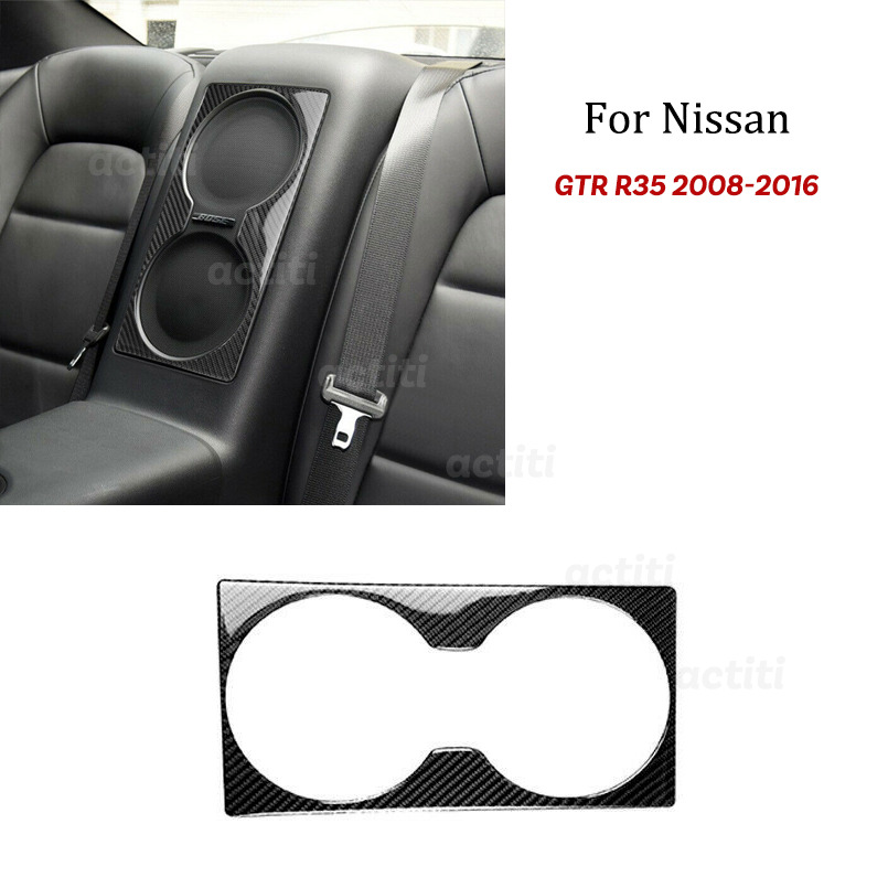 For Nissan GTR R35 08-16 Carbon Rear Seat Tweeters Trim Horn Speaker Panel Trim 
