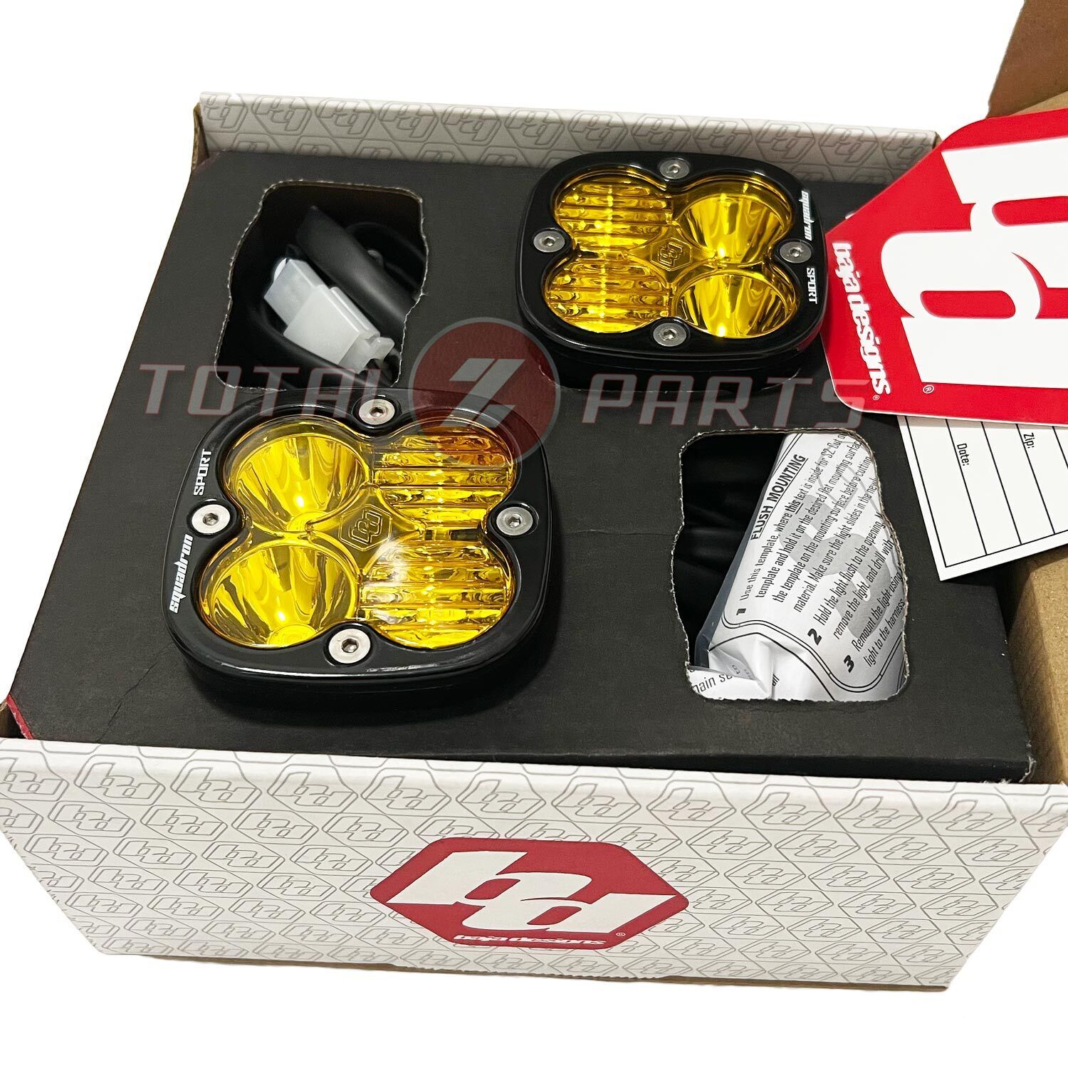 Baja Designs™ Squadron Sport Amber LED Pair Driving/Combo Lights w/ Wire Harness