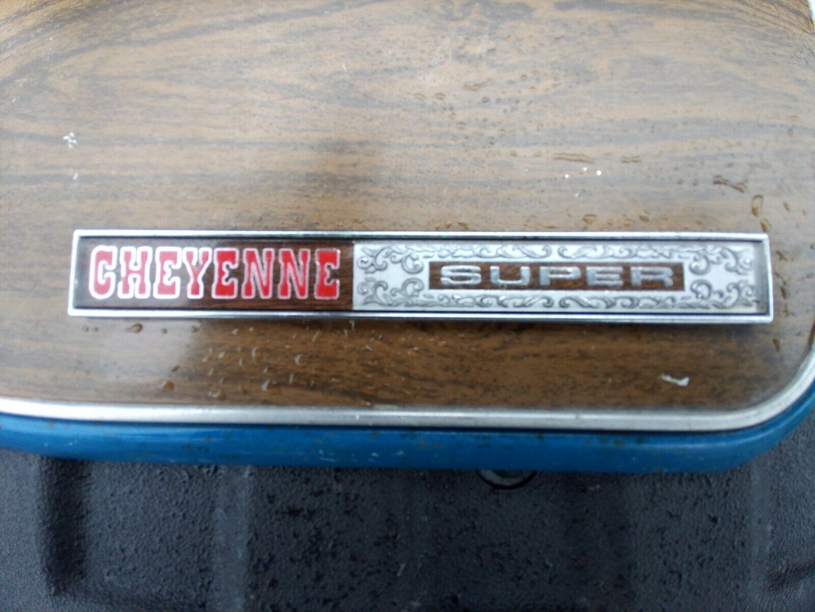 1971 - 1972 Chevy Cheyenne Super Glove Box Door Woodgrain RARE OEM 71 72 GMC