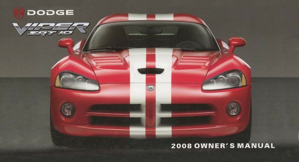 2008 Dodge Viper SRT-10 Owners Manual User Guide