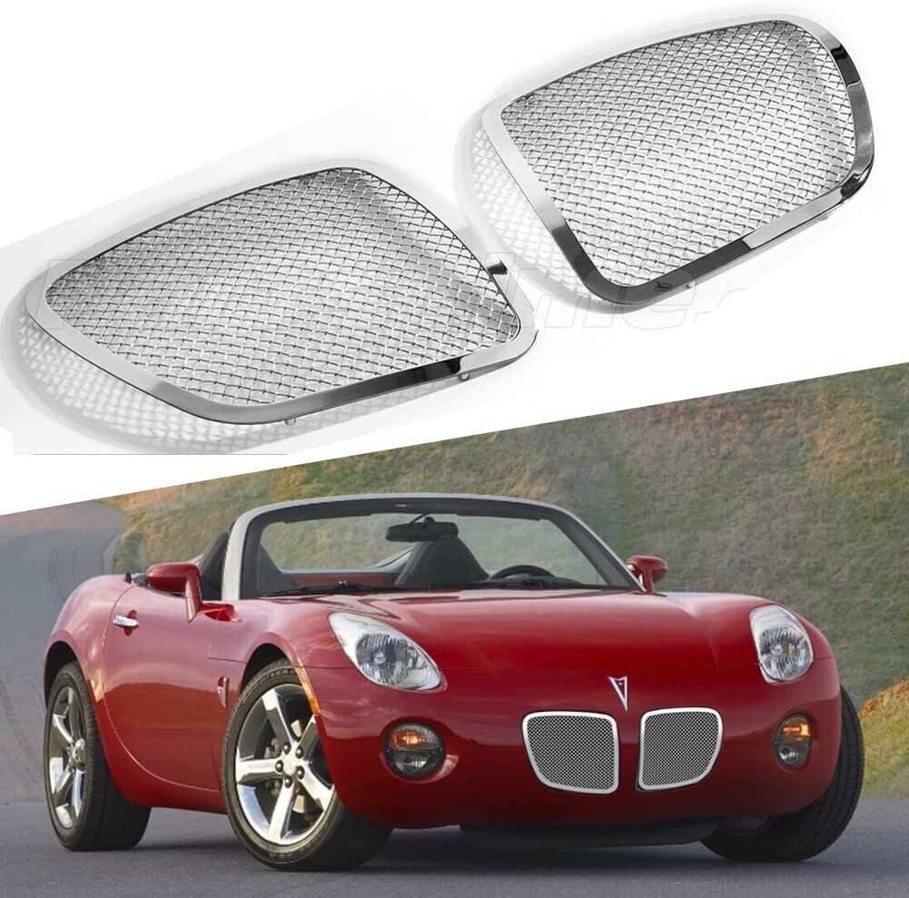 Stainless Mesh Grill Fits Pontiac Solstice 2006 07 08 Chrome Main Upper Grille