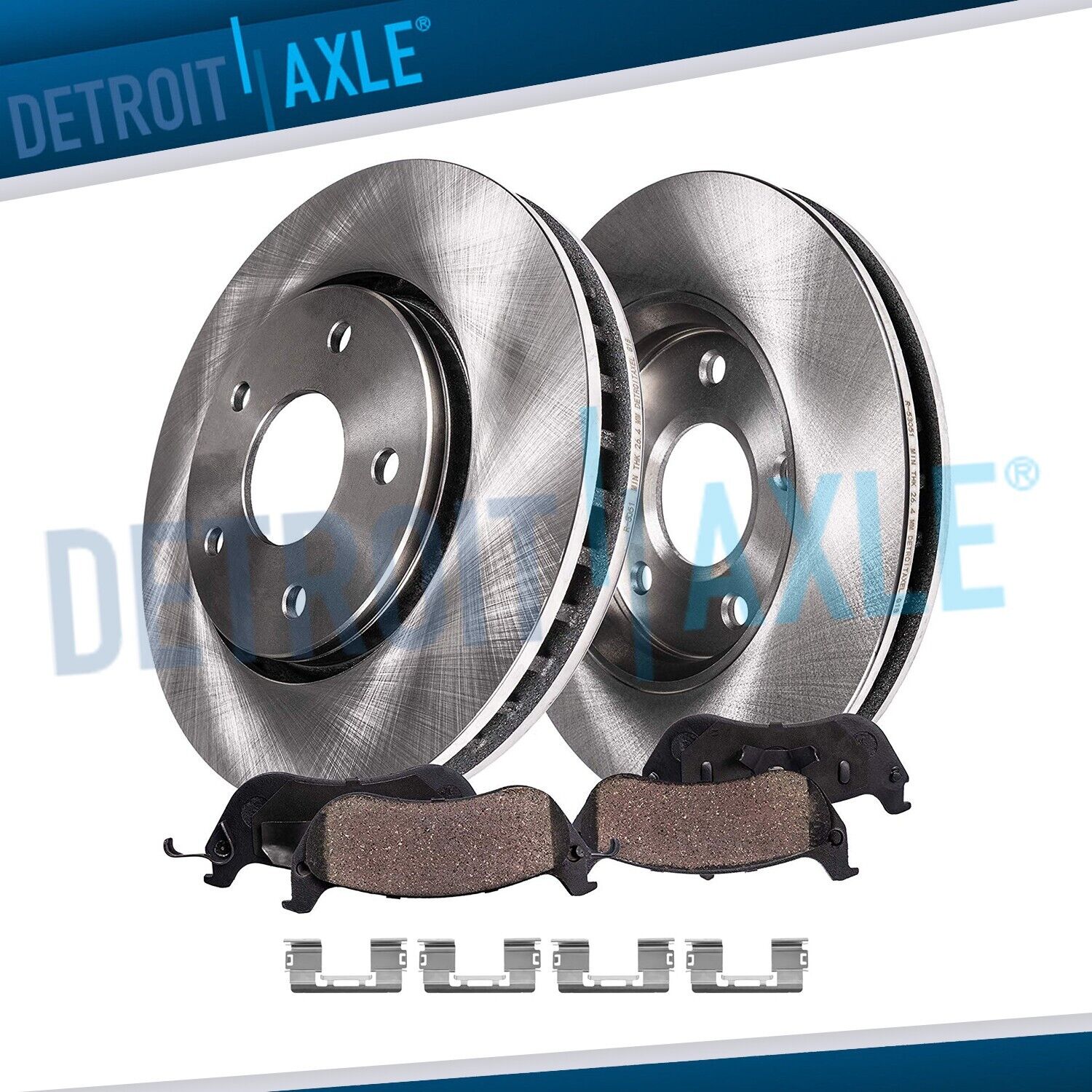 Front Disc Rotors Ceramic Brake Pads for 2011-2015 Chevrolet Cruze Limited Sonic