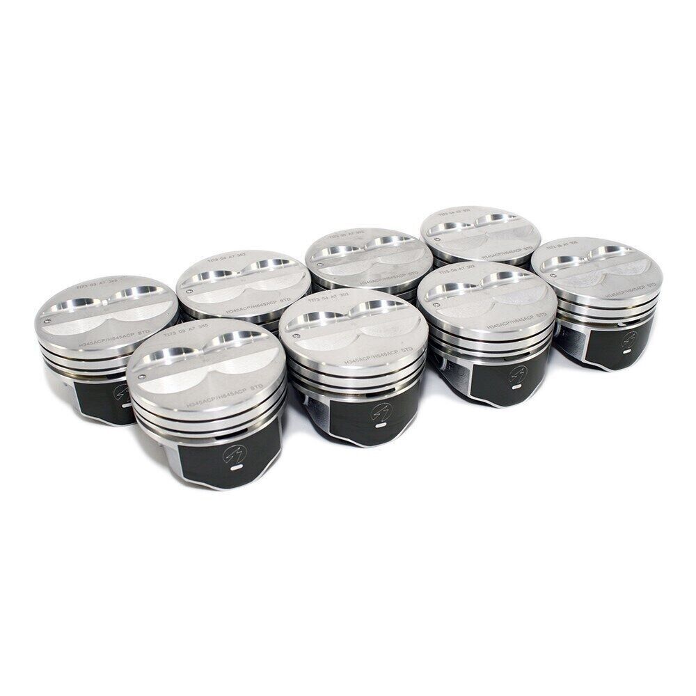 Speed Pro FMP H345DCP 350 Small Block Chevy Flat Top Pistons Coated Piston 5.7\