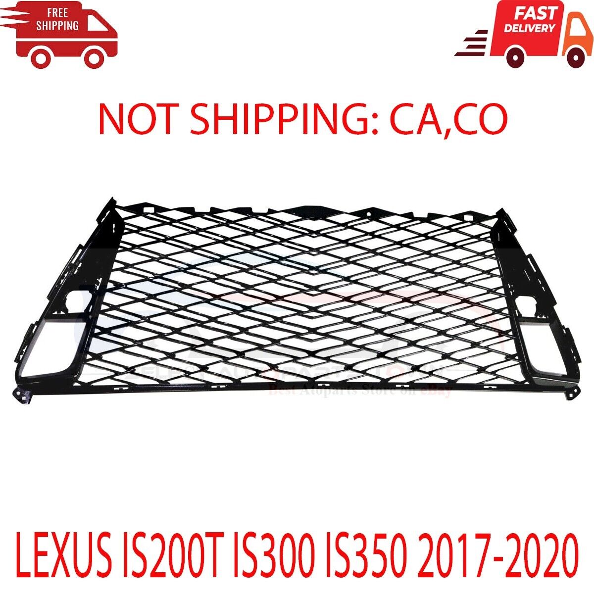 New Fits 2017-2020 Lexus IS300 CAPA Replacement Front Lower Grille LX1200187