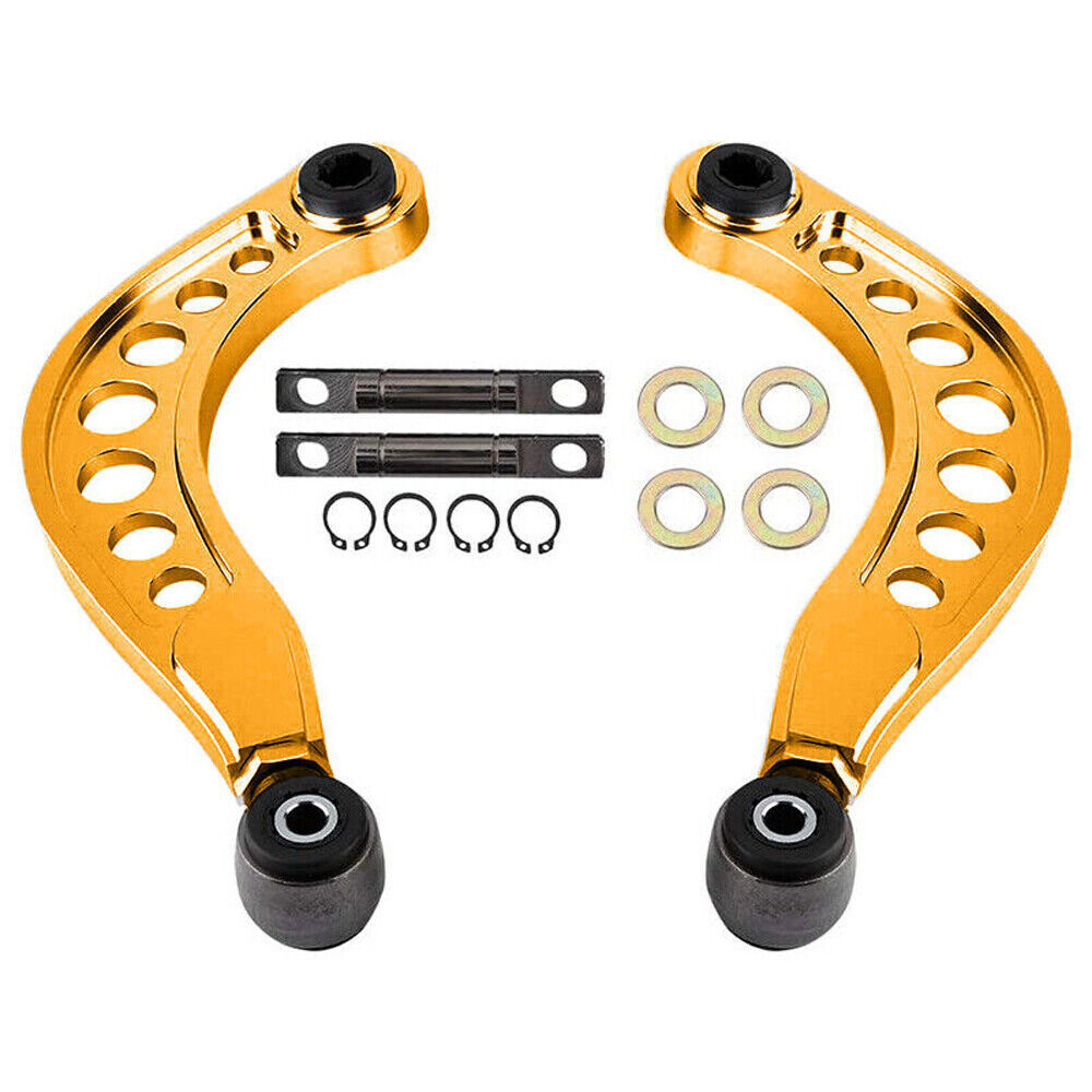 Gold Rear Adjustable Upper Camber Kit Gold For 2006-2015 Honda Civic LX EX DX SI