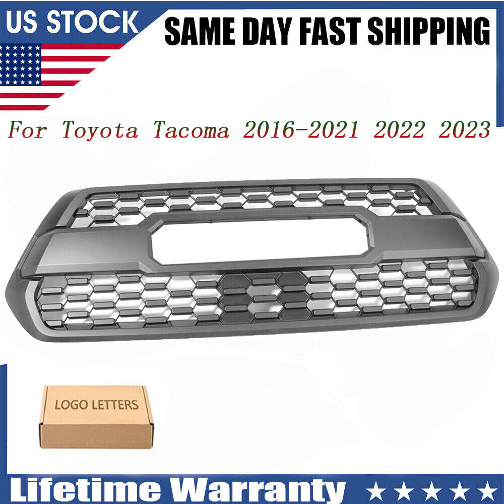 For Tacoma TRD PRO Front Grill 2016-2021 2022 2023  Bumper Hood Grille W/Letter