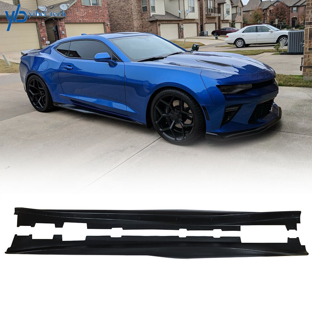 ZL1 Style Side Skirts Rocker Panels Extension For 2016-2020 Chevy Camaro RS & SS
