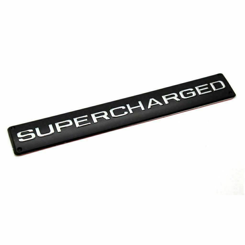 1x NEW SUPERCHARGED Trunk Badge Emblem Black or silver