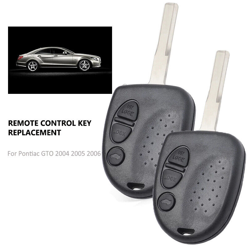 2x for Pontiac GTO 2004 2005 2006 Remote Key Fob QQY8V00GH40001 92123129 304MHz