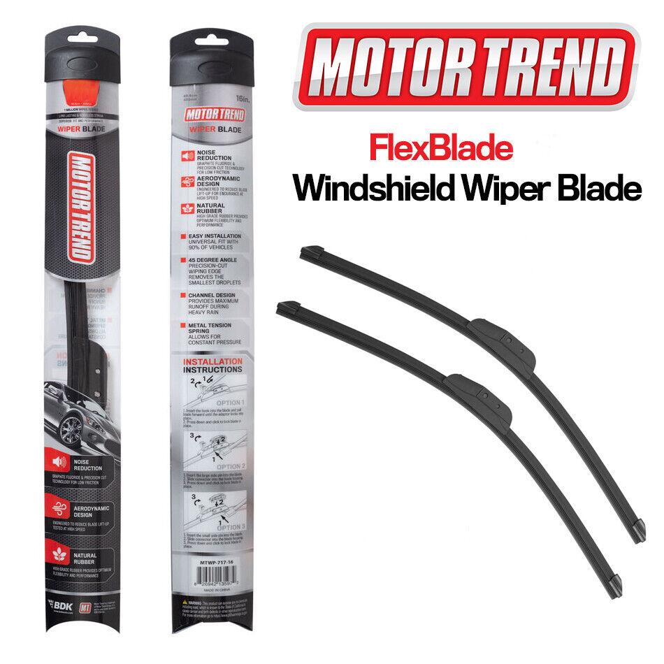 Motor Trend OEM Windshield Wiper Blades Streak-Free Spotless 18 + 26 Inch 2 Pack