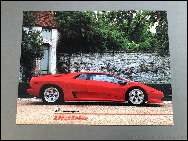 1990 1991 Lamborghini Diablo Original 1-page Sales Brochure Sheet