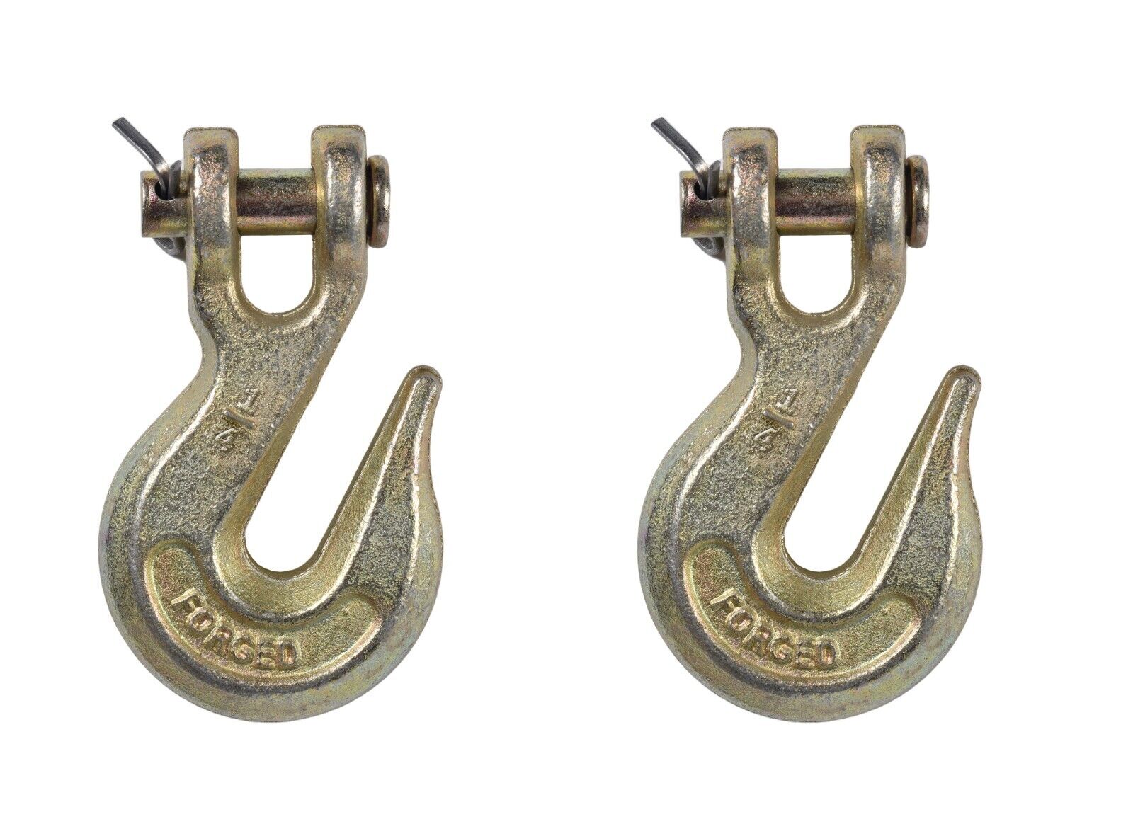 2x Clevis Grab Hook Tow Chain End G70 1/4\