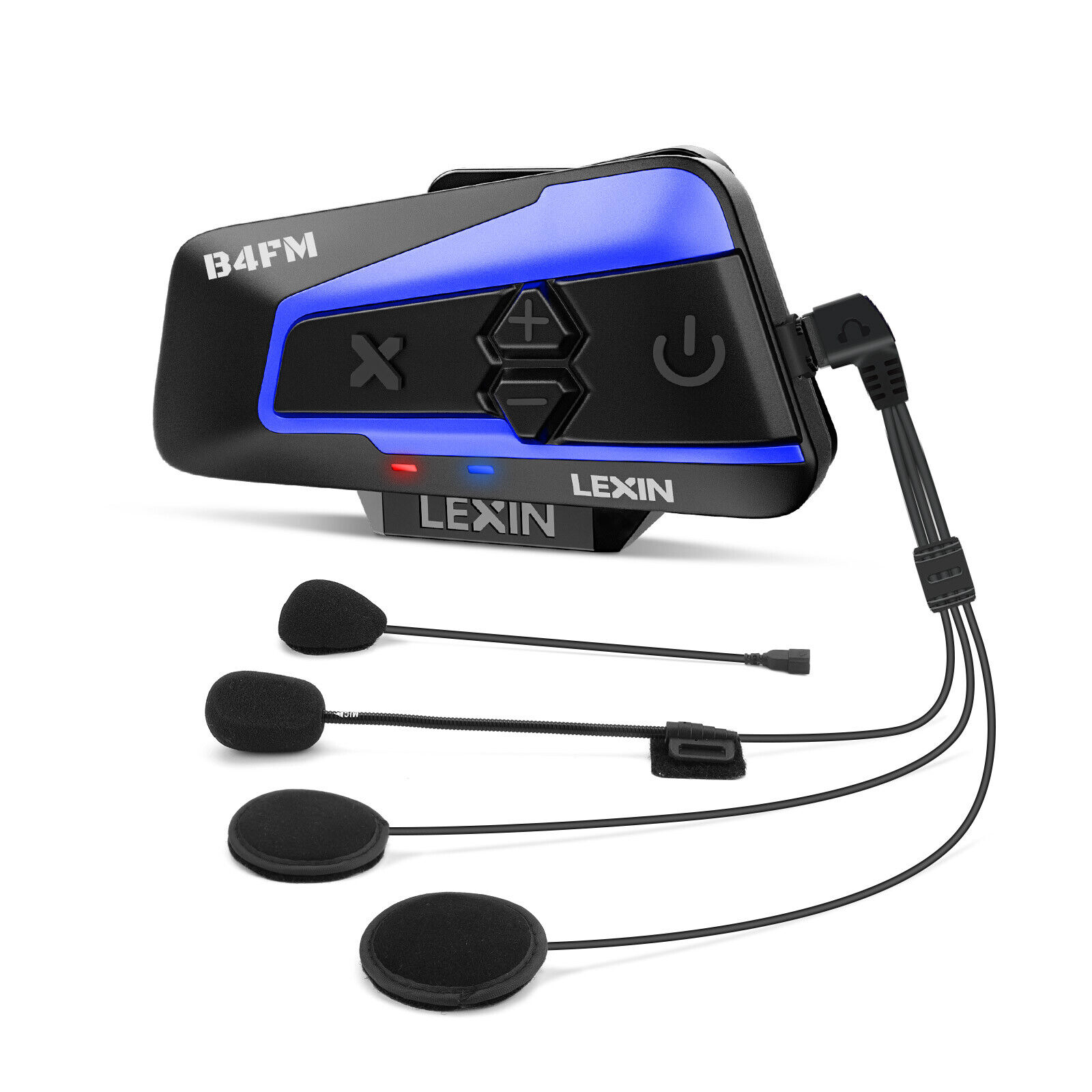 LEXIN B4FM Motorcycle Helmet Bluetooth Headset Intercom 10 Riders & Music Share