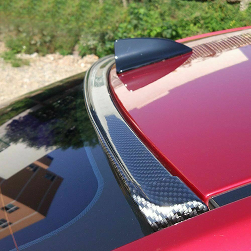4.9ft 3D Carbon Fiber Car Rear Wing Lip Spoiler Tail Trunk Roof Trim Luxury Kit