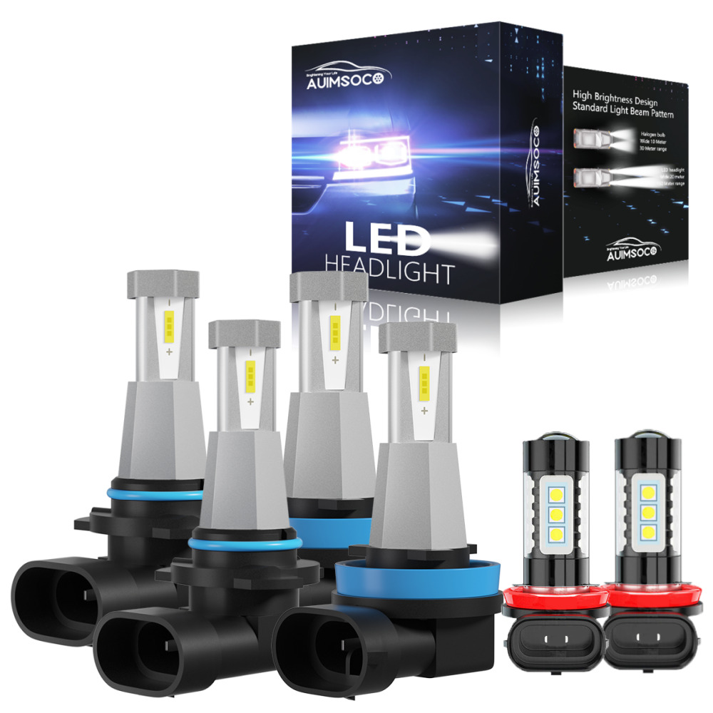 For 2017-2020 Honda Ridgeline Pickup 3-Sides LED Headlight + Fog Light Bulbs Kit