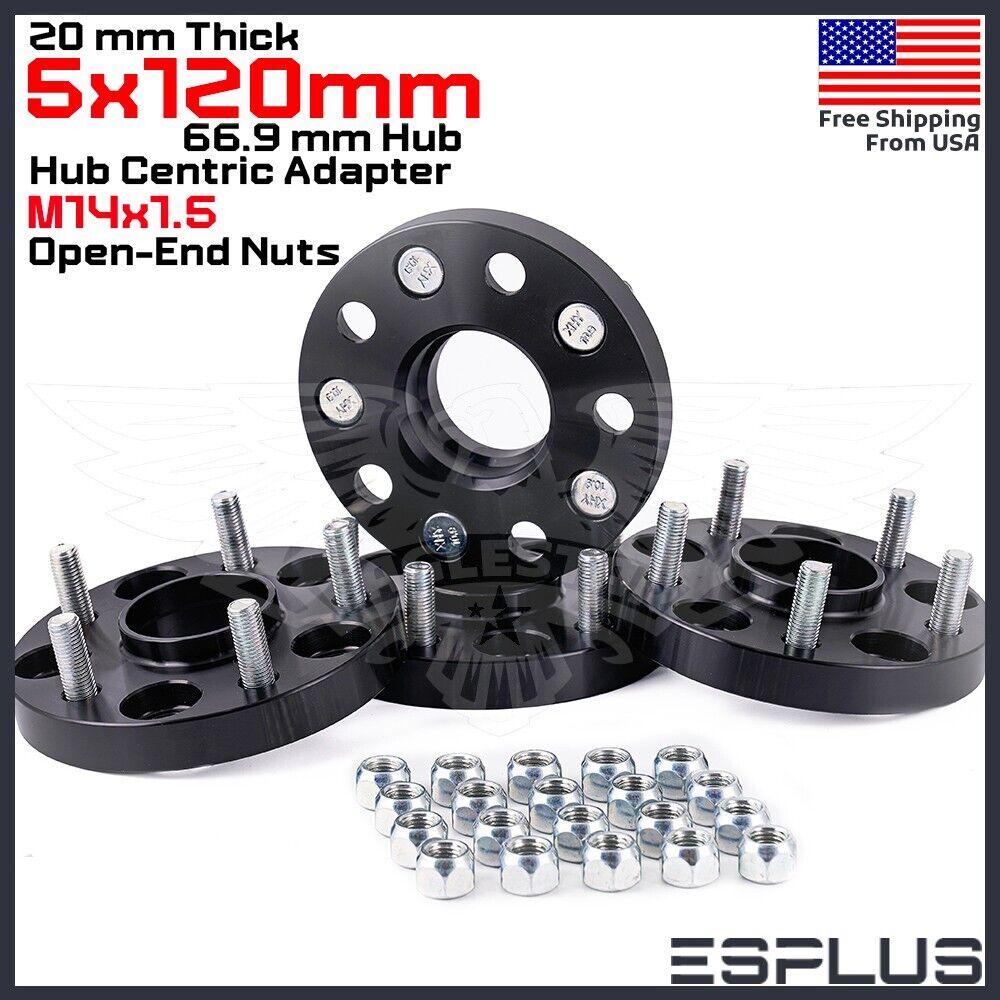 4Pc Hub Centric 5x120 Wheel Spacers 20mm For 2020 & Newer Chevrolet Corvette C8