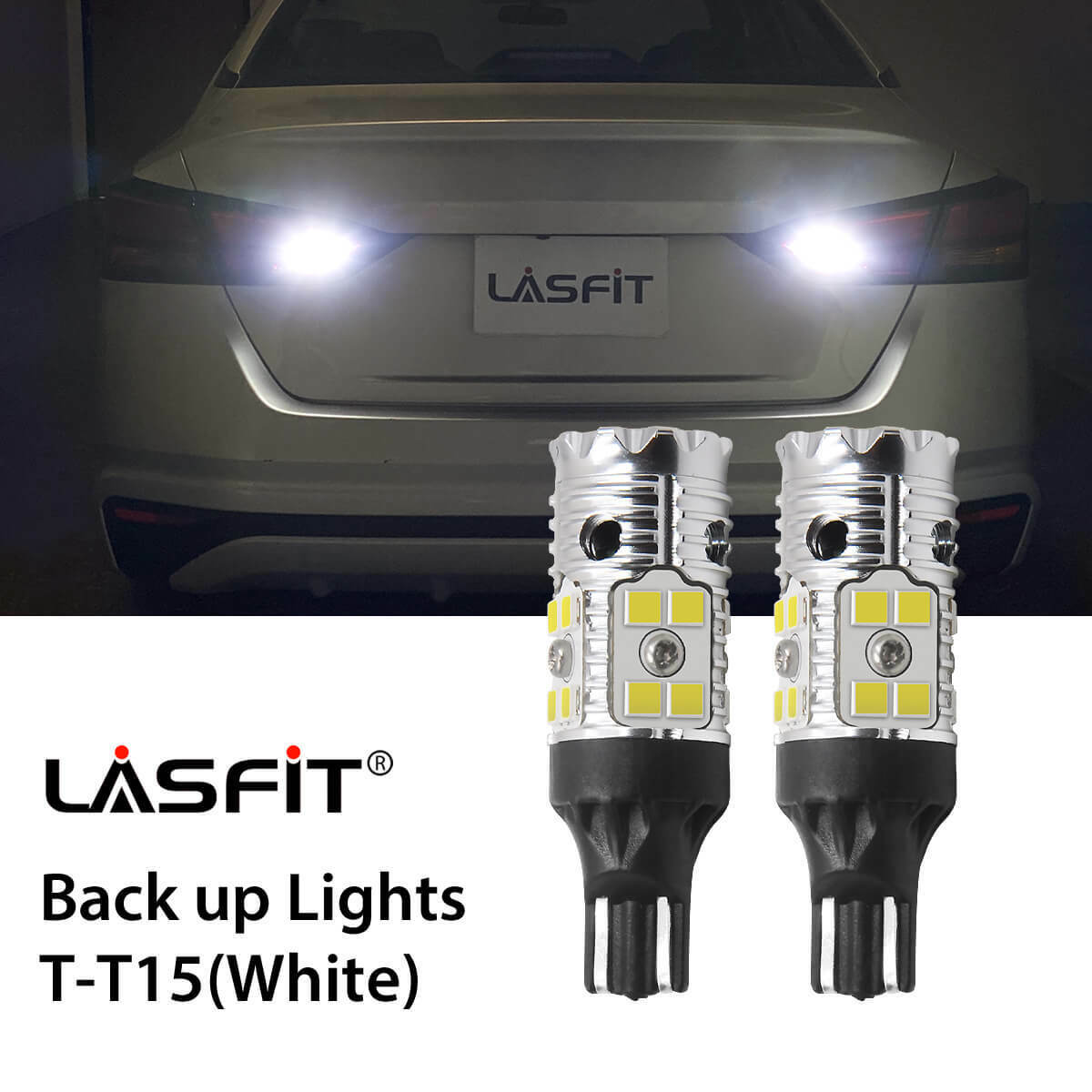 LASFIT LED Backup Reverse Light Bulbs 921 912 T15 Super Bright Canbus Error Free