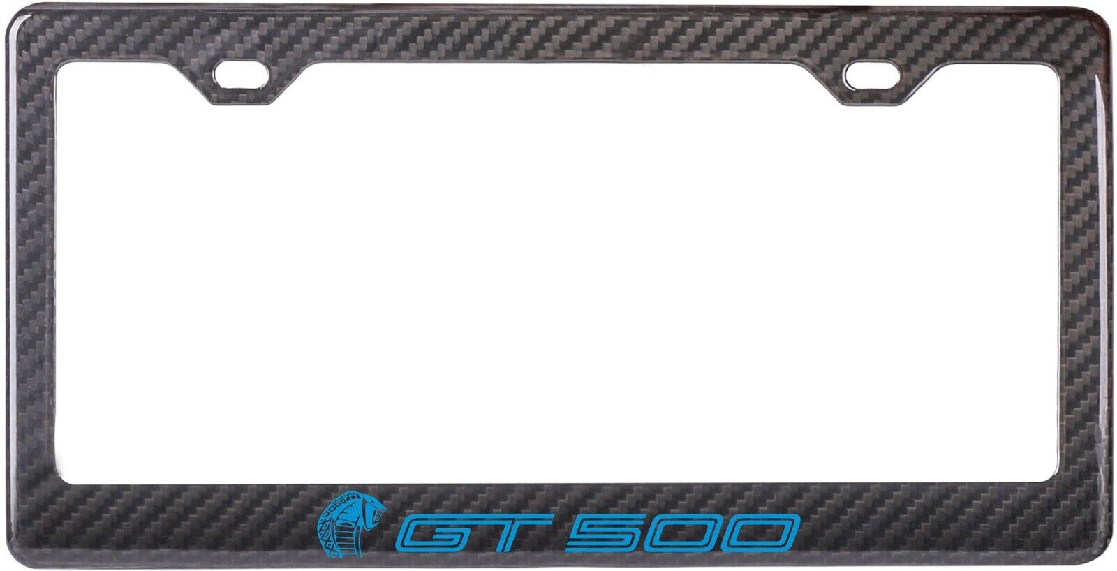 2020 Shelby GT500 Mustang 100% Carbon Fiber License Plate Frame (Velocity Blue)