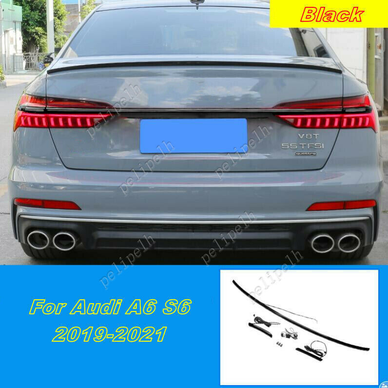 Rear Door Trunk LED Tail Light Cover 3PCS Fit For Audi A6 Quattro S6 2018-2021