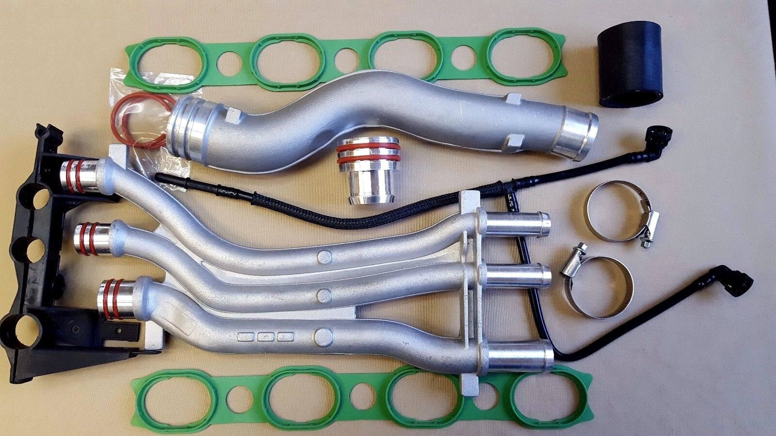  Porsche Cayenne 4.5 V8 10 Piece Aluminum Coolant Pipe Upgrade Kit
