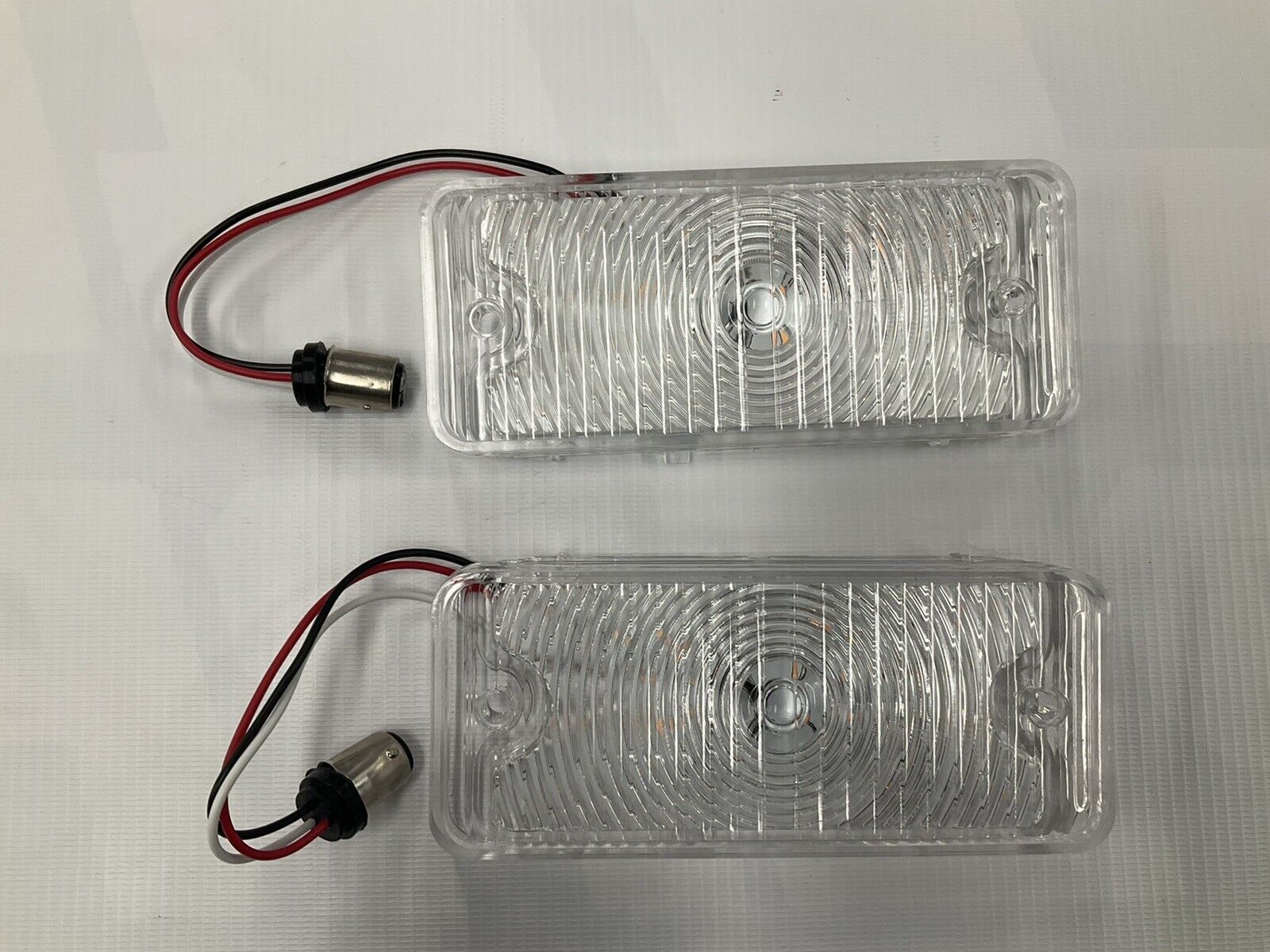 1967 1968 Chevy Chevrolet C10 Clear LED  Turn Signal Parking Light Lens Pair