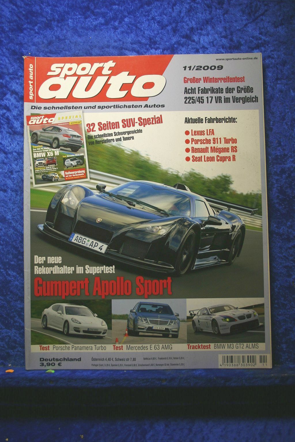 Sport Car 11/09 Gumpert Apollo Sport Porsche Panamera Turbo E63 AMG BMW M3 GT2