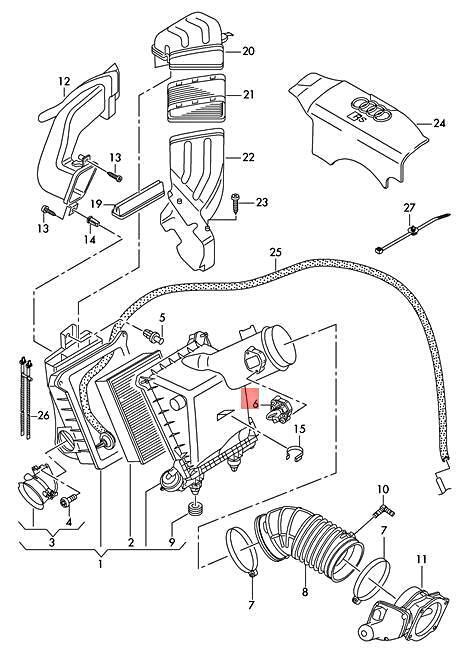 Genuine AUDI RS4 Avant quattro Cabrio 8EC 8ED air mass meter sensor 077133471M