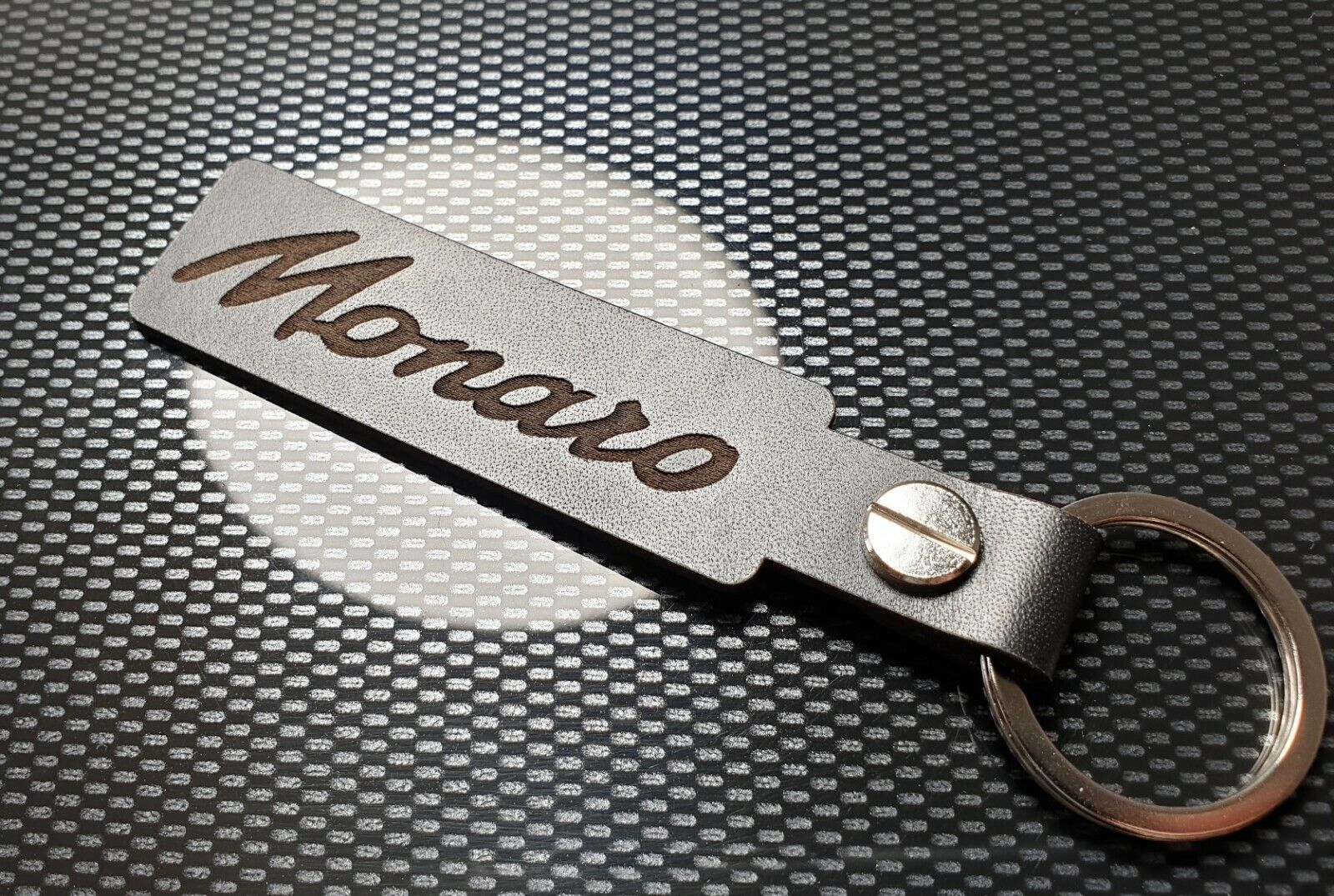 Holden MONARO BLACK Leather Keyring Keychain V8 LS 1 2 3 Coupe
