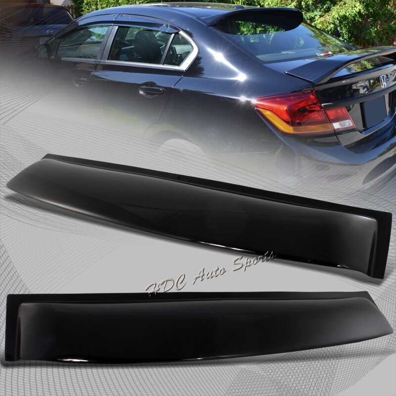 For 2006-2015 Honda Civic Sedan Black ABS Plastic Rear Window Roof Spoiler Visor
