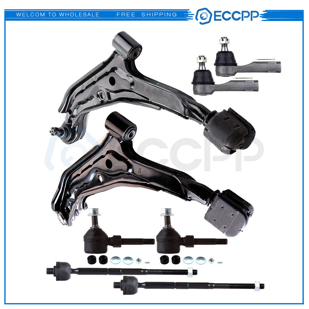 For 1995-1998 99 Nissan Sentra 8pcs Front Lower Control Arms Tie Rods Sway Bars