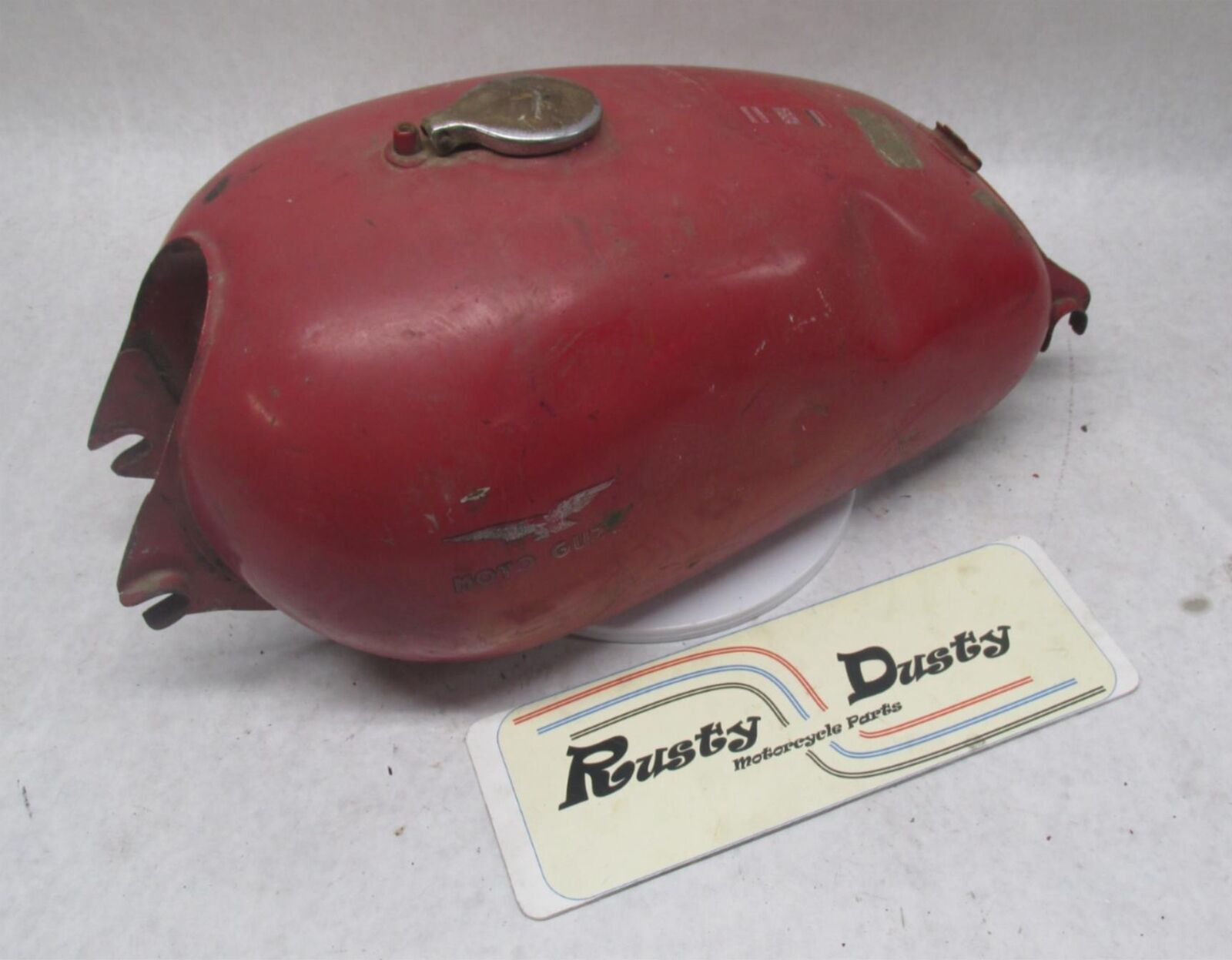Vintage Original Paint Moto Guzzi Red RARE Gas Fuel Tank Unknown Model
