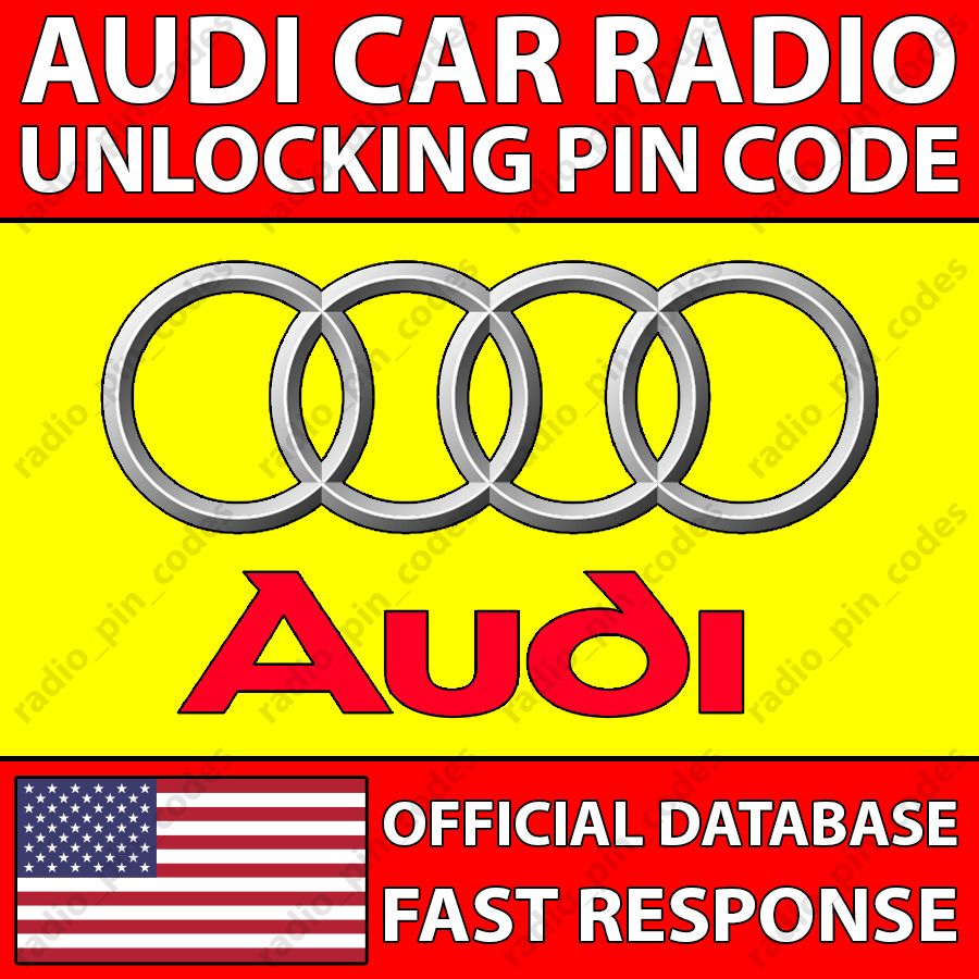 ✅AUDI RADIO CODE FOR ALL MODELS A3 A4 A5 A6 A8 Q5 Q7 R8 S4 S5 TT CHORUS CONCERT✅