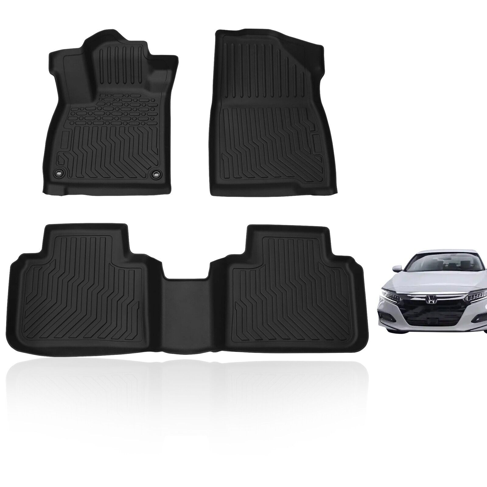 For 2018-2022 Honda Accord Floor Mats 3D TPE Floor Liners All Weather Odorless