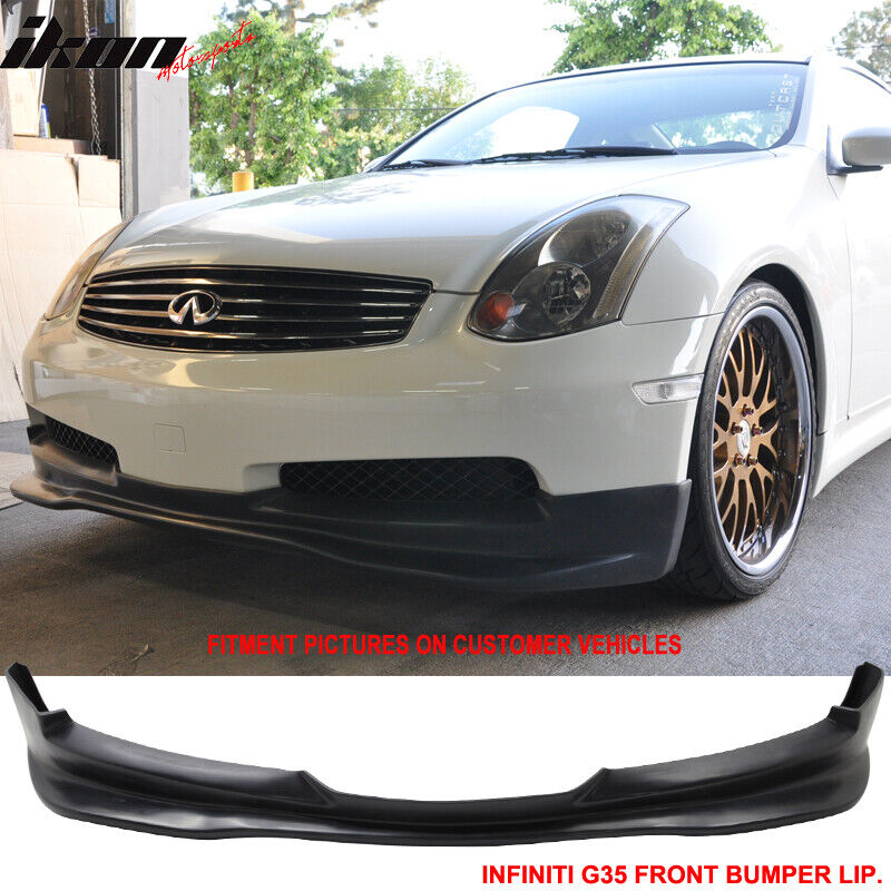 Fits 03-07 Infiniti G35 Coupe 2Dr GT Style PU Front Bumper Lip Spoiler Wing