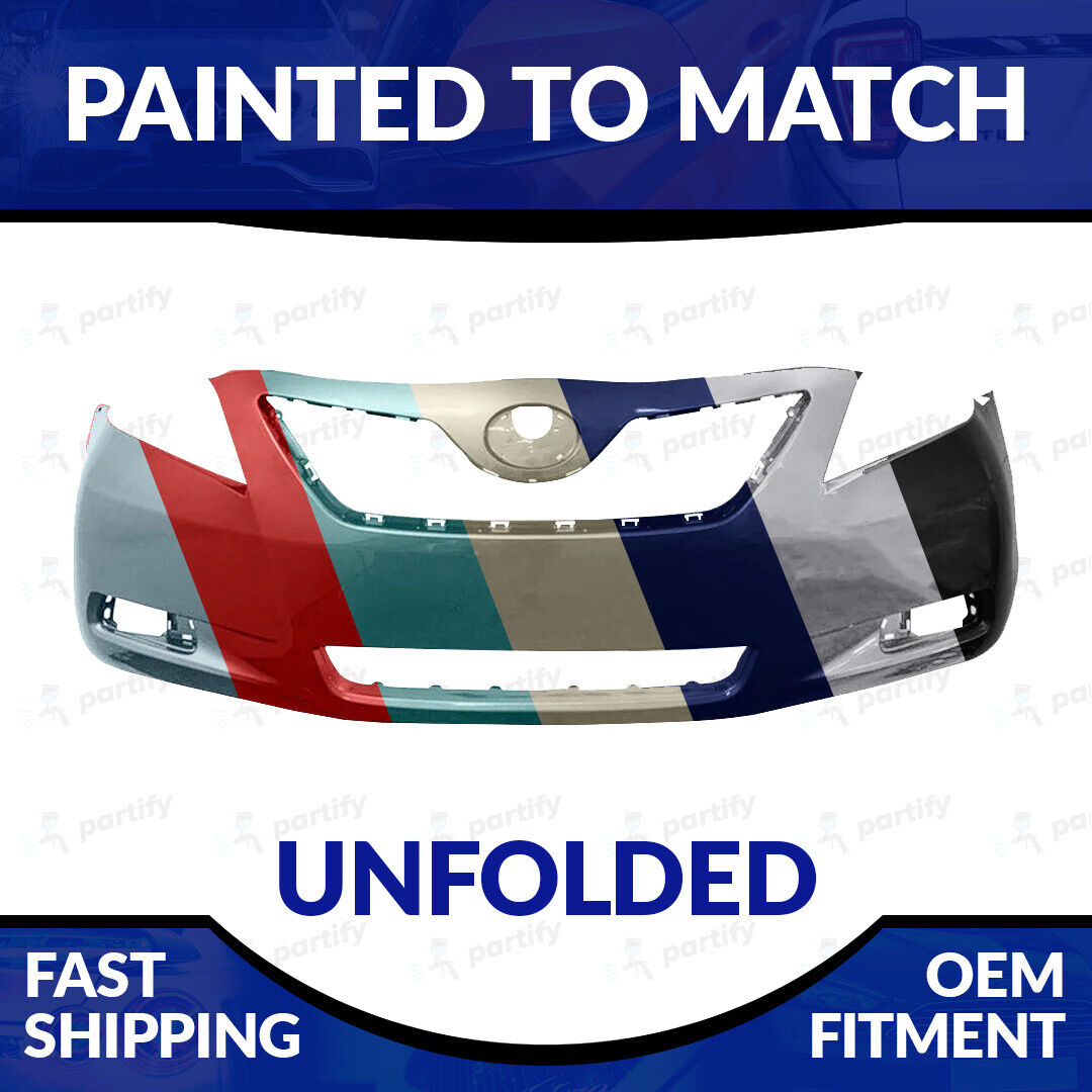 NEW Painted 2007-2009 Toyota Camry BASE/LE/XLE/HYBRID Unfolded Front Bumper