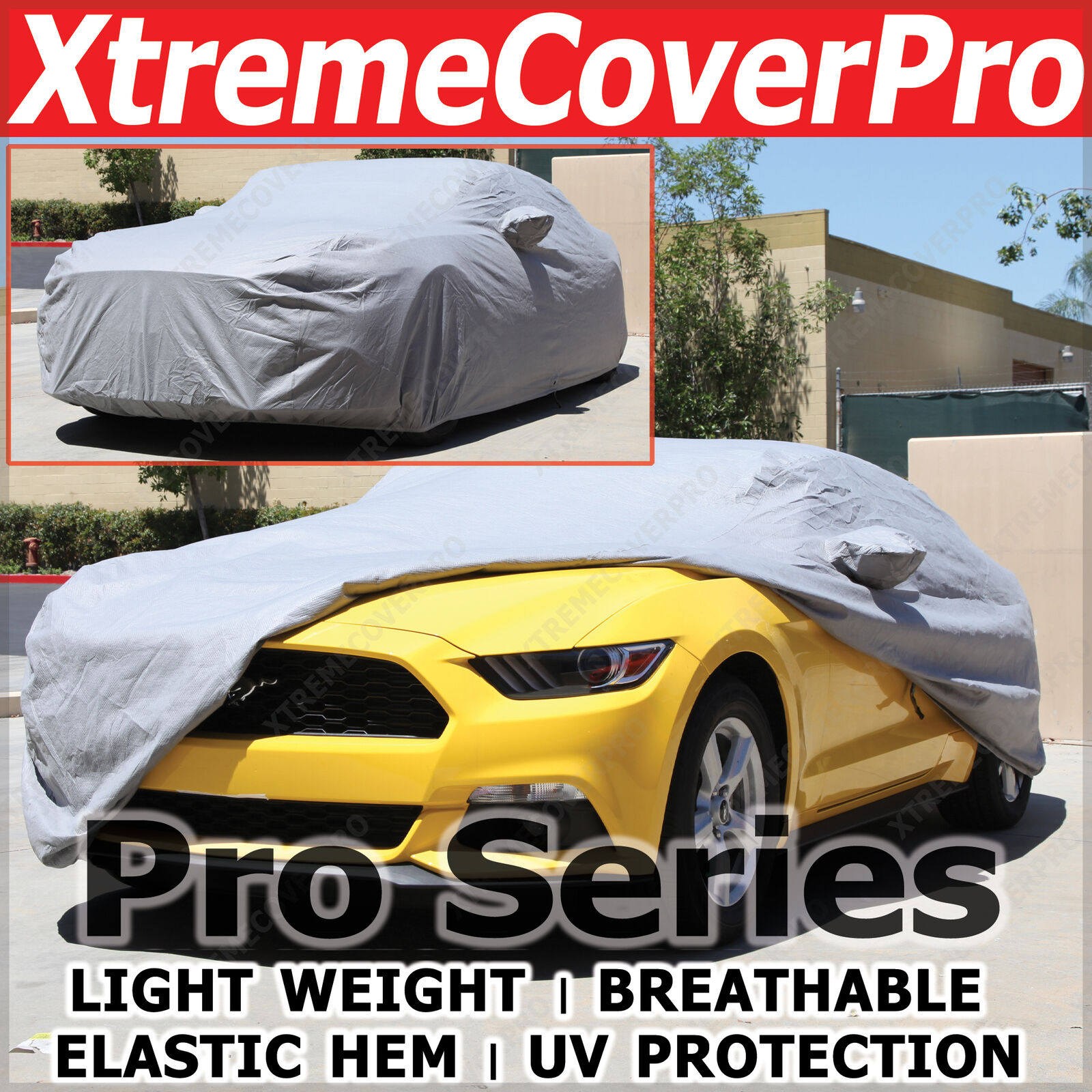 2015 AUDI R8 Breathable Car Cover w/Mirror Pockets - Gray