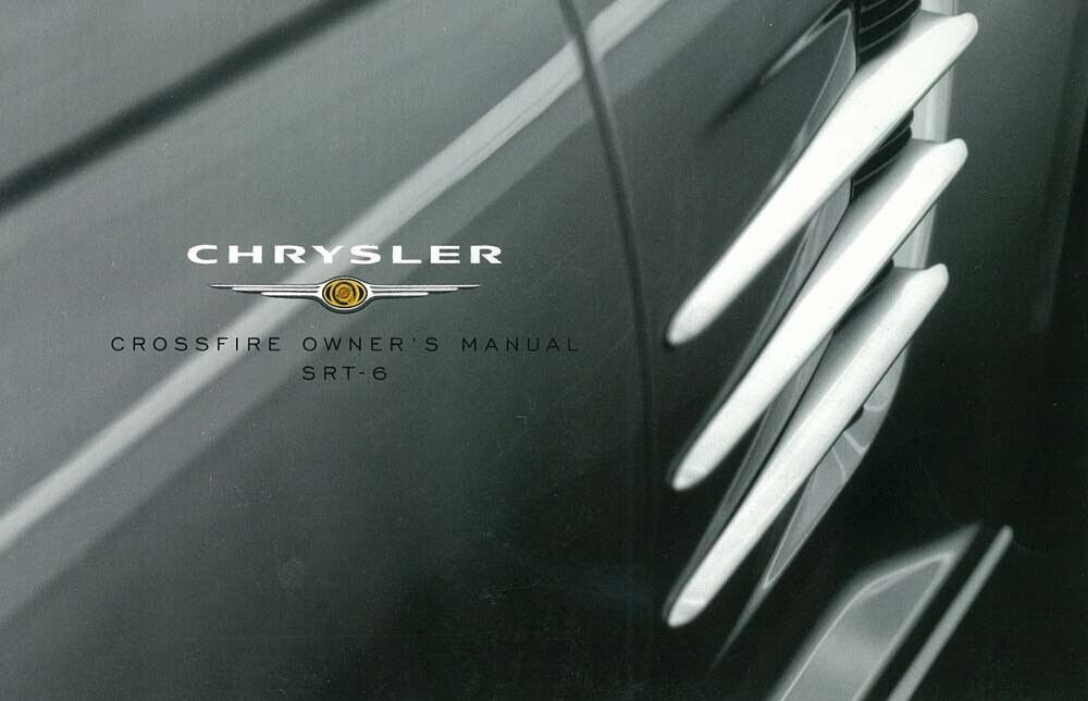 Chrysler Crossfire Srt6 2005 Maintenance/Owners Manual Book