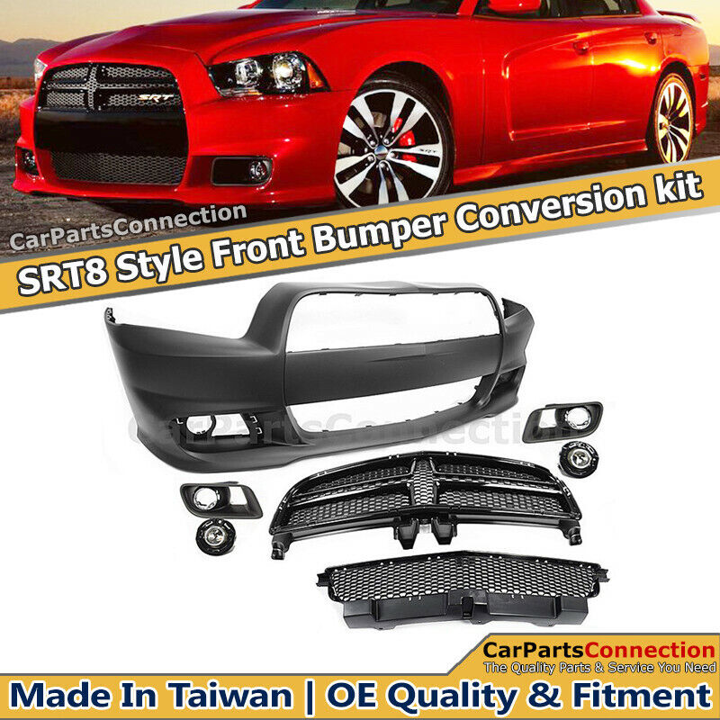 Charger 2011-2014 SRT8 Style Front Bumper Fog Light Grille W/O ADAPTIVE CONTROL