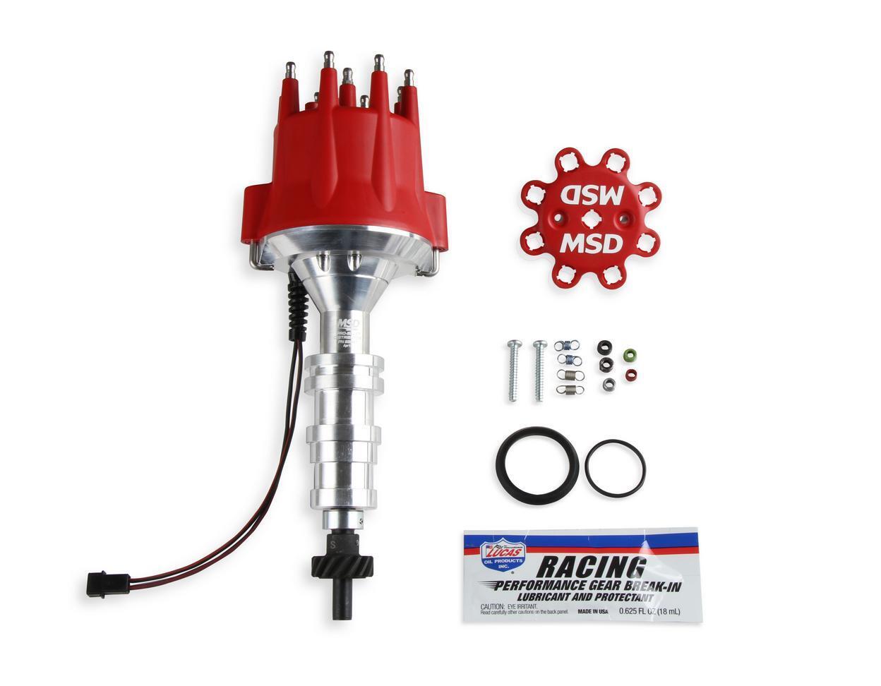 MSD Distributor Fits Ford FE, Steel Gear Ignition Distributor
