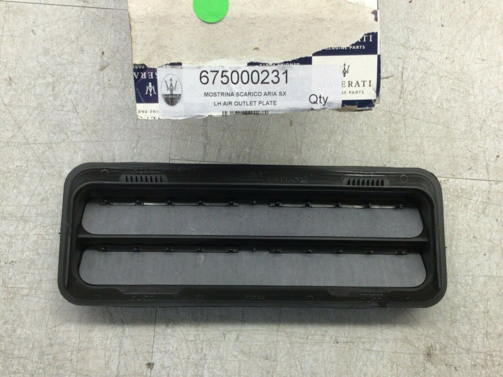 Maserati OEM Air Outlet Plate 675000231